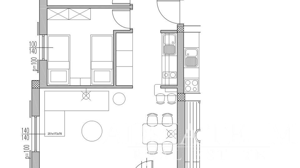 Ferienwohnung, 56 m2, Verkauf, Veli Rat