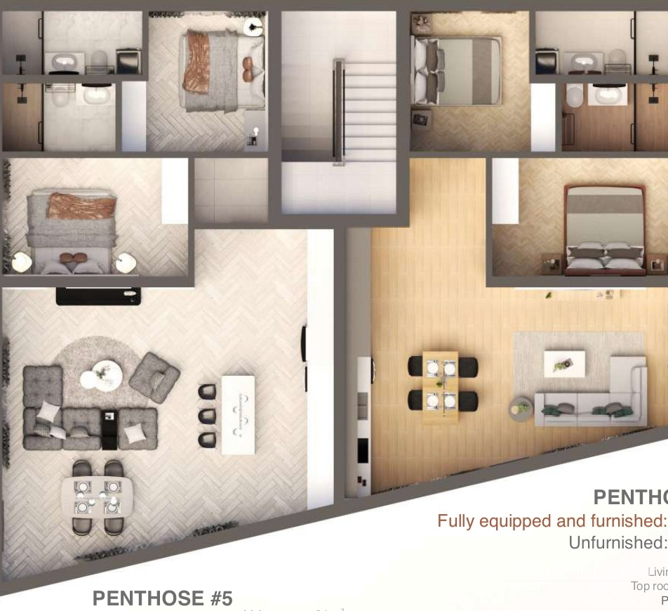 Penthouse, 67 m², Pakoštane