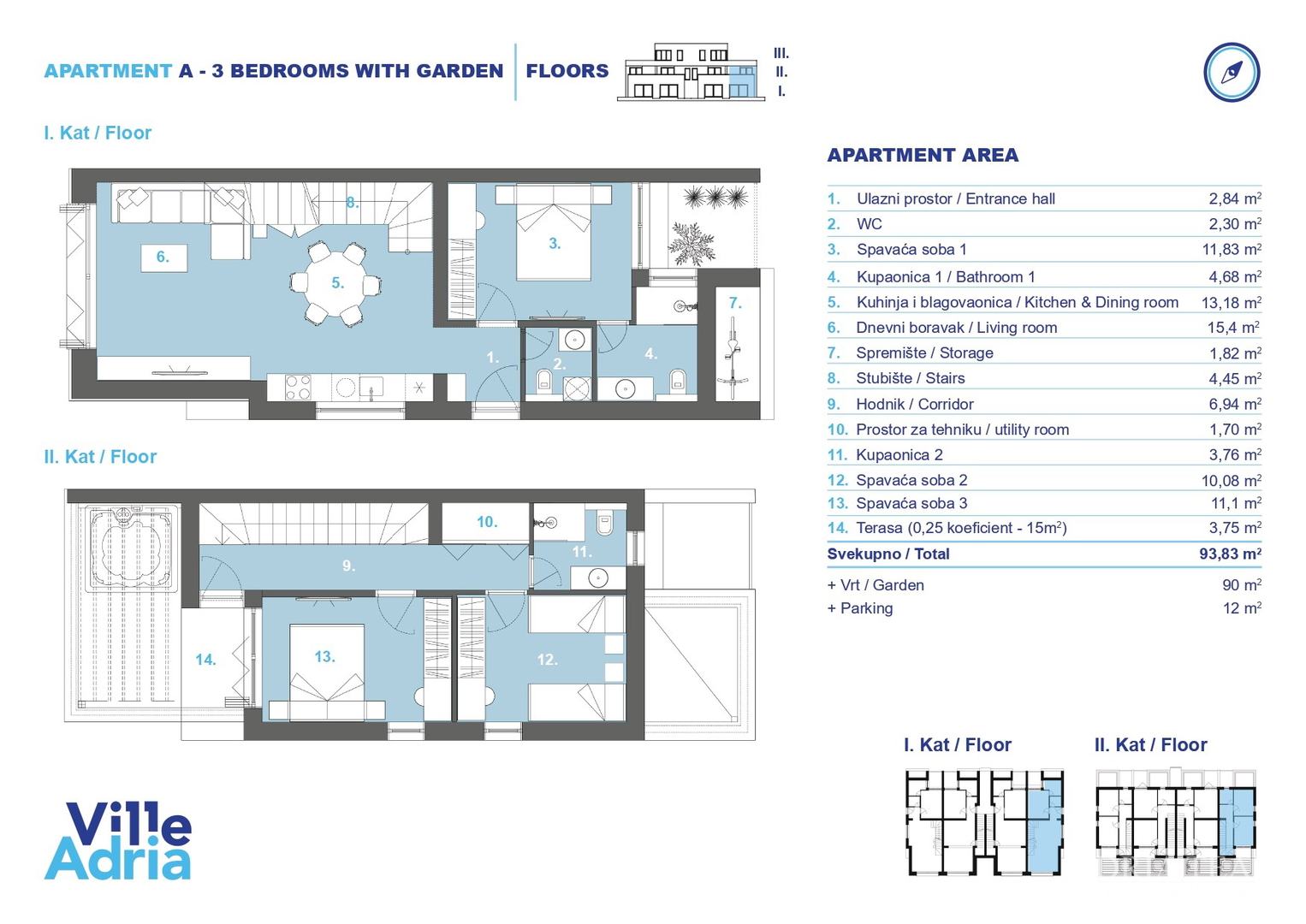 APARTMENTS WITH GARDEN IN A RESIDENTIAL BUILDING, NEW CONSTRUCTION - PRIVLAKA