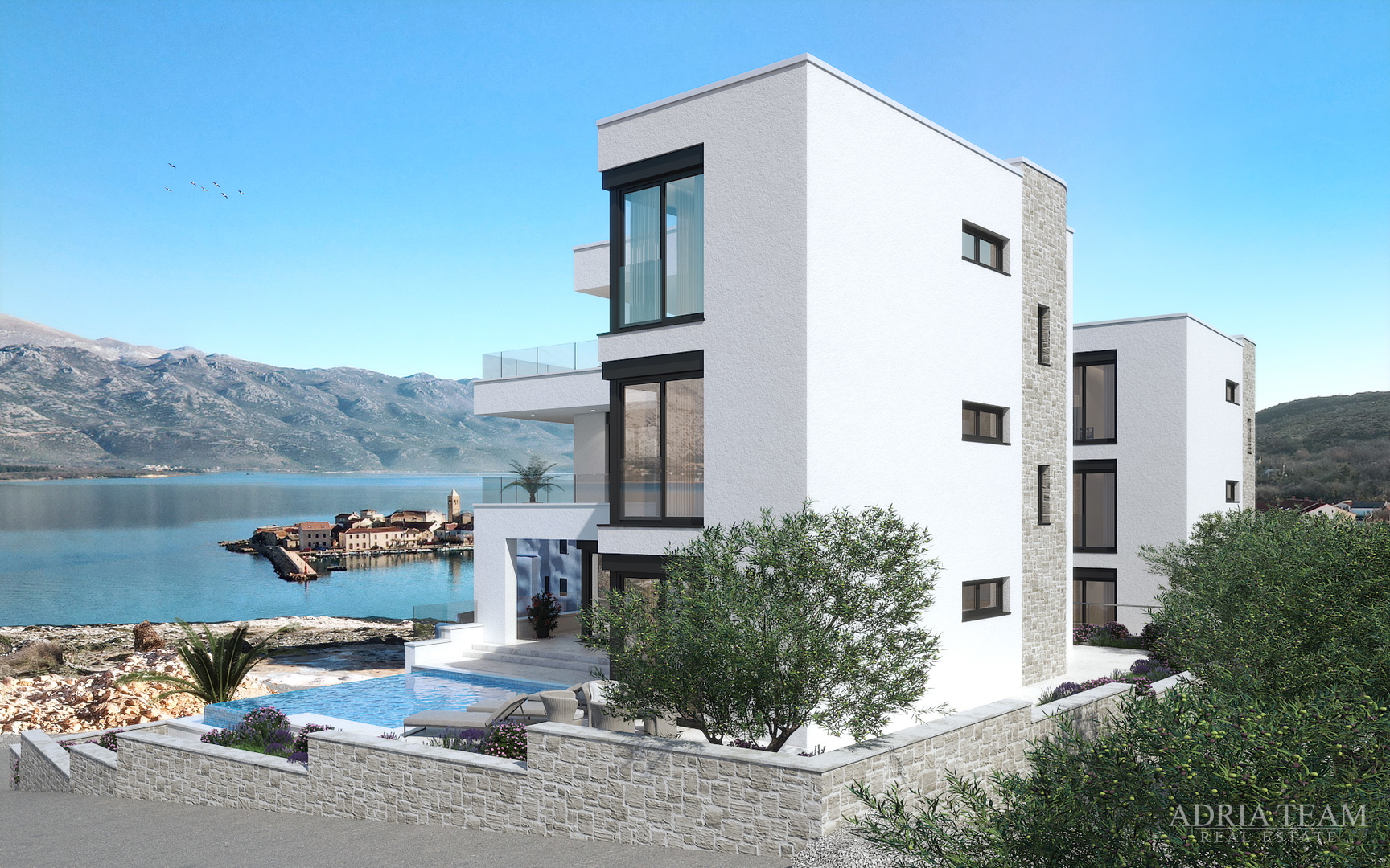 Villas, 50 m from the sea, newly built, beautiful view - Vinjerac