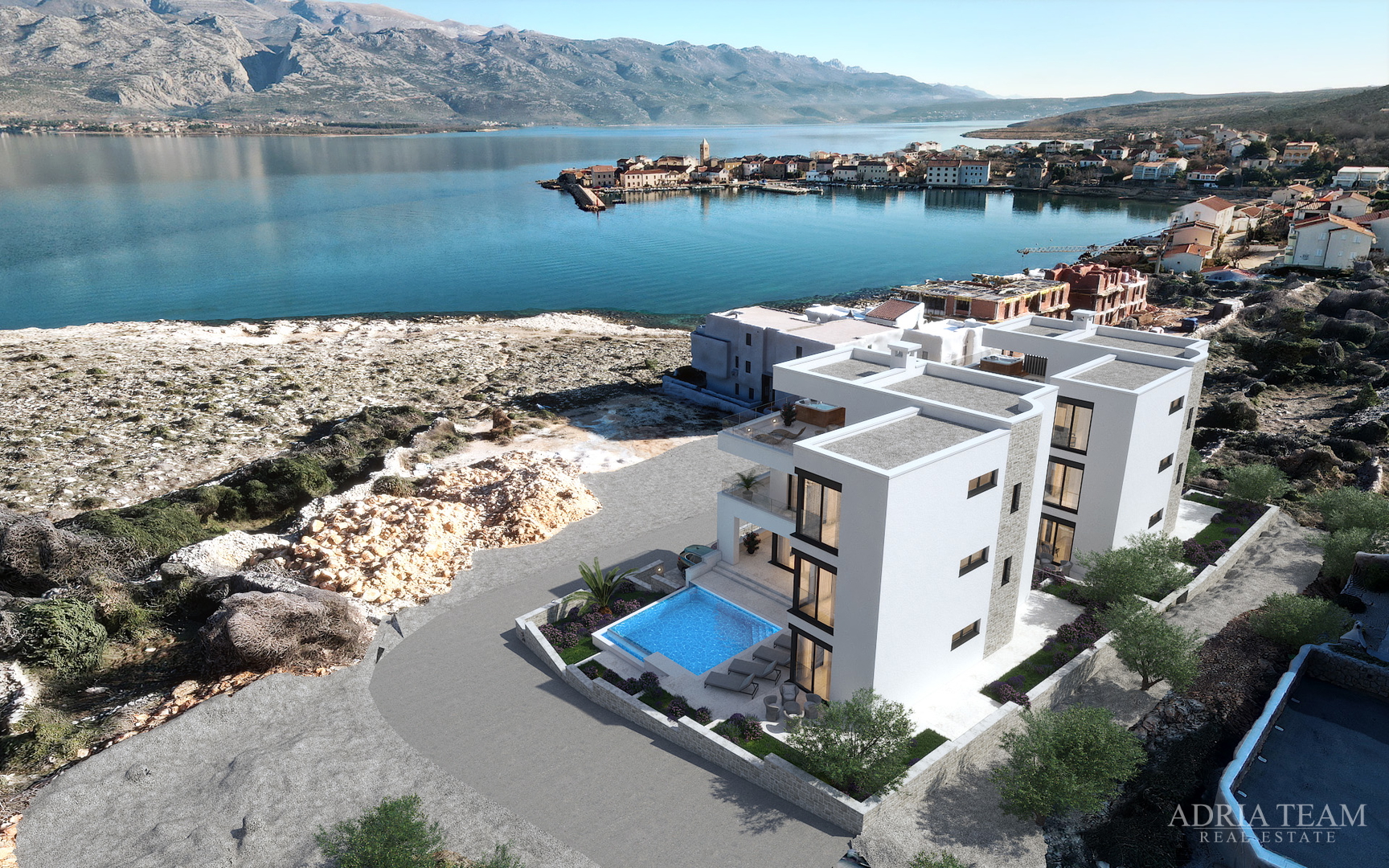Villas, 50 m from the sea, newly built, beautiful view - Vinjerac