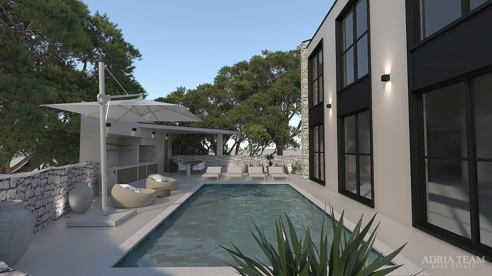 HAUS MIT SOMMERKÜCHE UND SCHWIMMPOOL, NEUBAU - VISOČANE