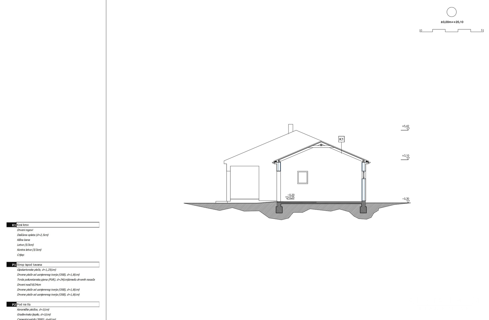 GRAĐEVINSKO ZEMLJIŠTE S GRAĐEVINSKOM DOZVOLOM ZA PROJEKT, 300 m OD MORA - RAŽANAC