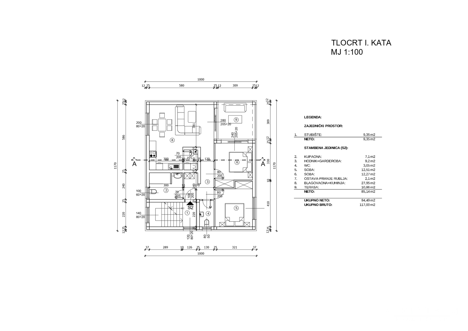 PRODAJE SE STAN 95m2 PRIZEMLJE S DVORIŠTEM, VIR