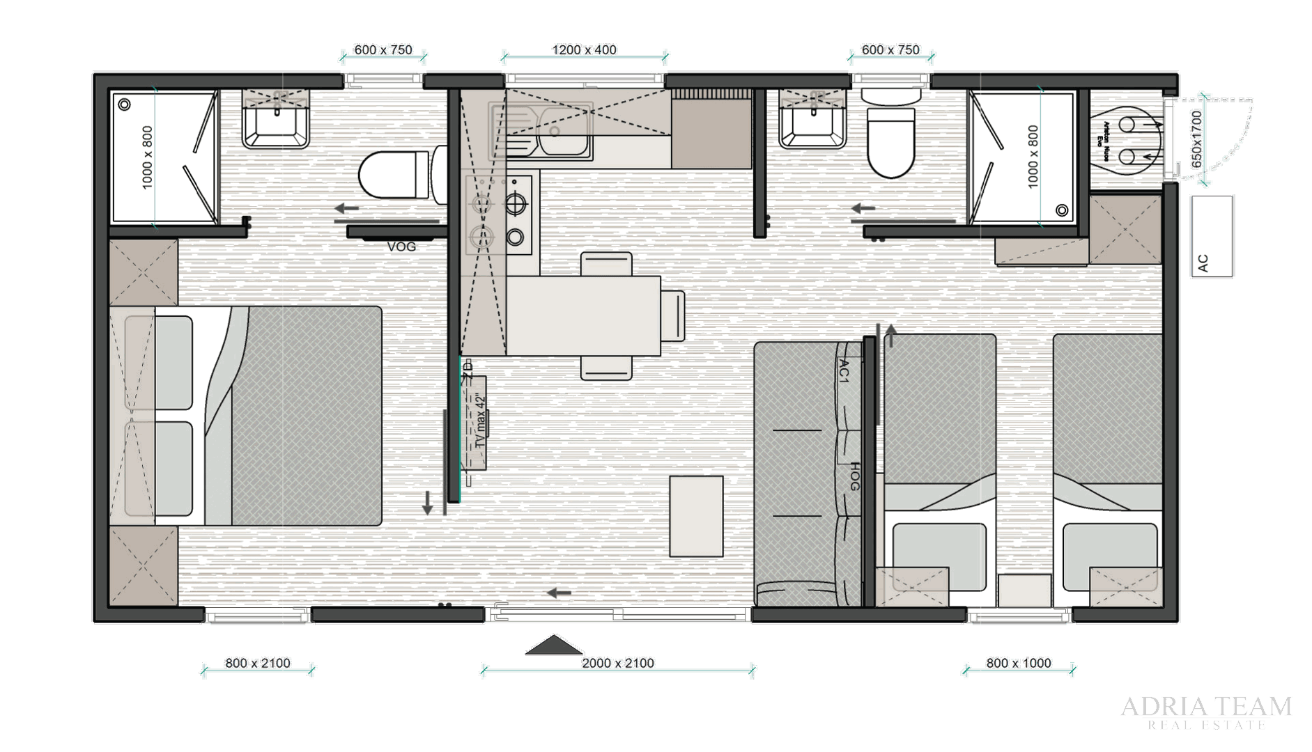 POTPUNO OPREMLJENA MOBILNA KUĆICA UDALJENA 150m OD MORA,BIOGRAD NA MORU
