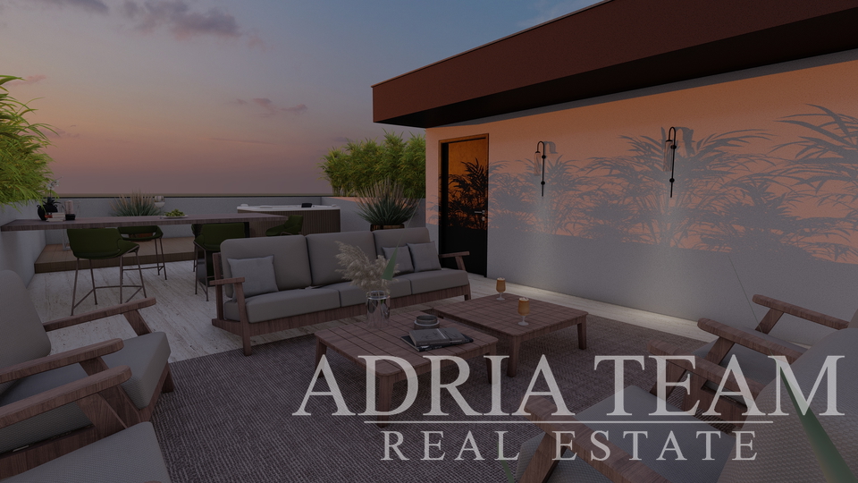 APARTMANI UDALJENI 300 m OD PLAŽE, NOVOGRADNJA, POGLED NA MORE - PRIVLAKA