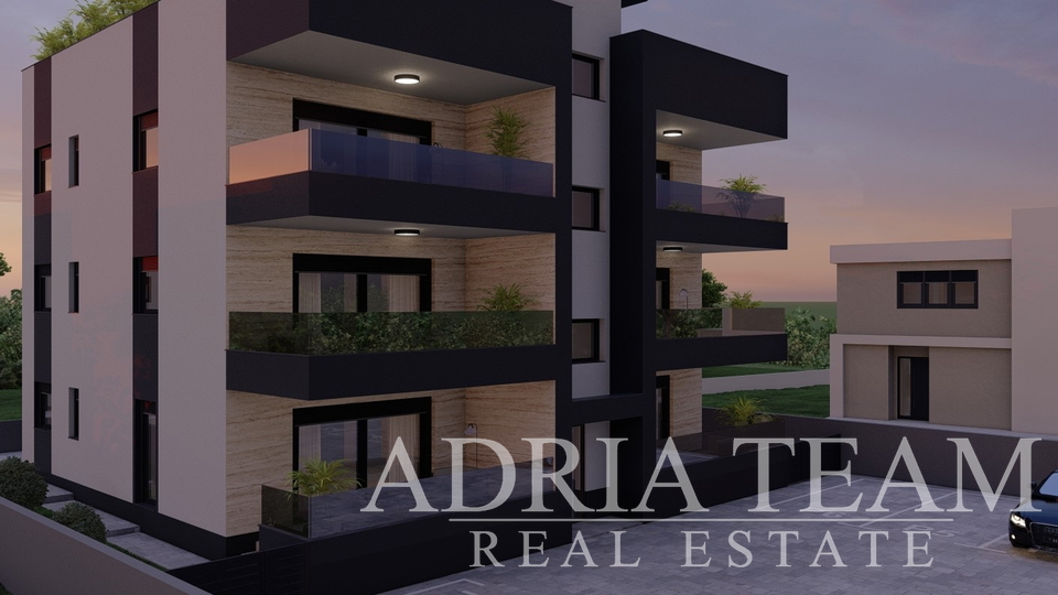 APARTMANI UDALJENI 300 m OD PLAŽE, NOVOGRADNJA, POGLED NA MORE - PRIVLAKA