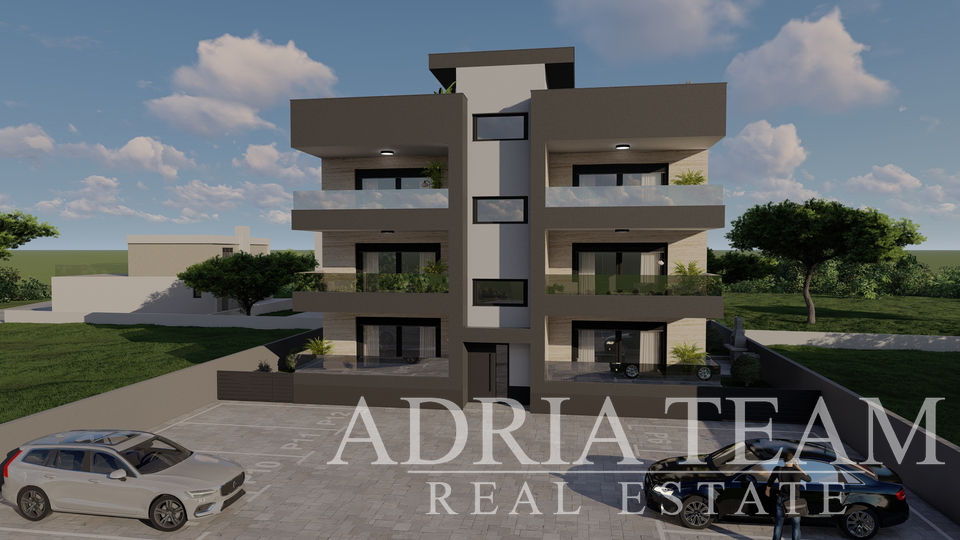 APARTMANI UDALJENI 300 m OD PLAŽE, NOVOGRADNJA, POGLED NA MORE - PRIVLAKA