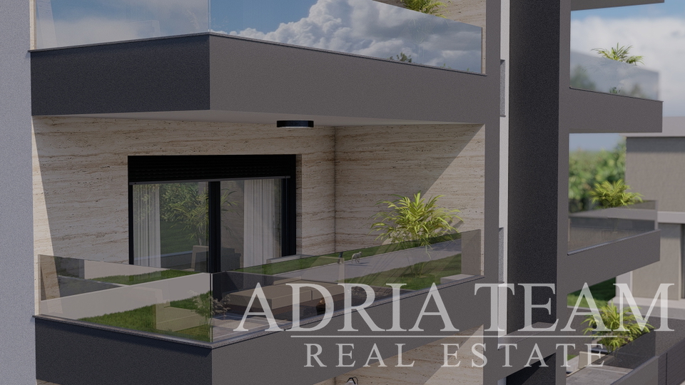 APARTMANI UDALJENI 300 m OD PLAŽE, NOVOGRADNJA, POGLED NA MORE - PRIVLAKA