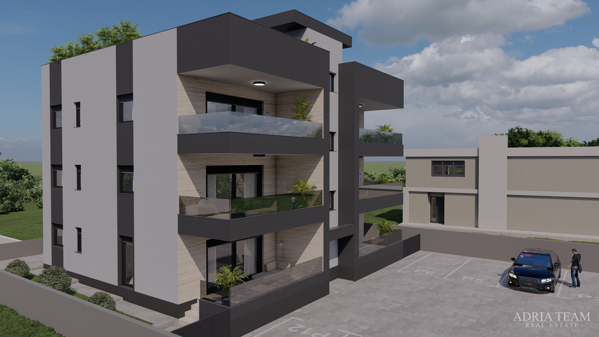 APARTMENTS 300 m FROM THE BEACH, NEW BUILD, SEA VIEW - PRIVLAKA