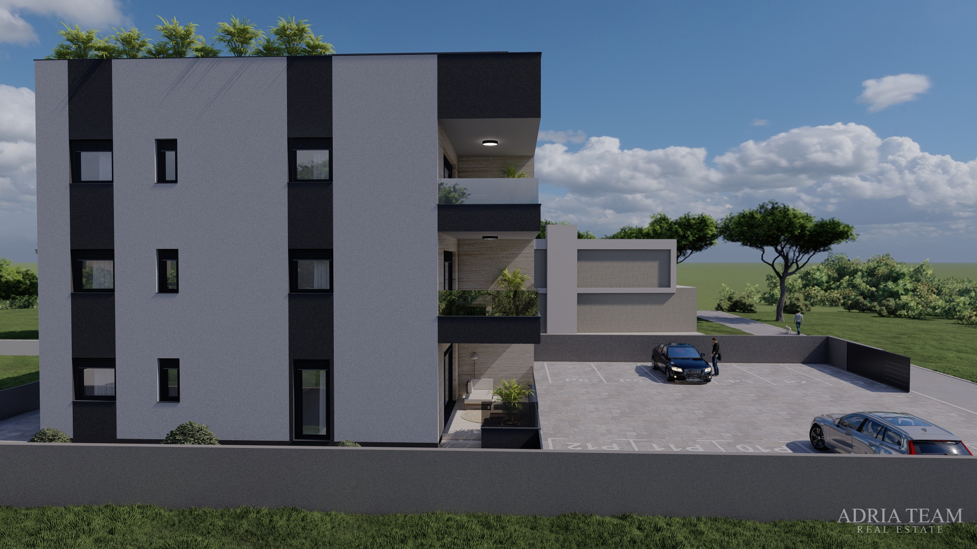 APARTMENTS 300 m FROM THE BEACH, NEW BUILD, SEA VIEW - PRIVLAKA