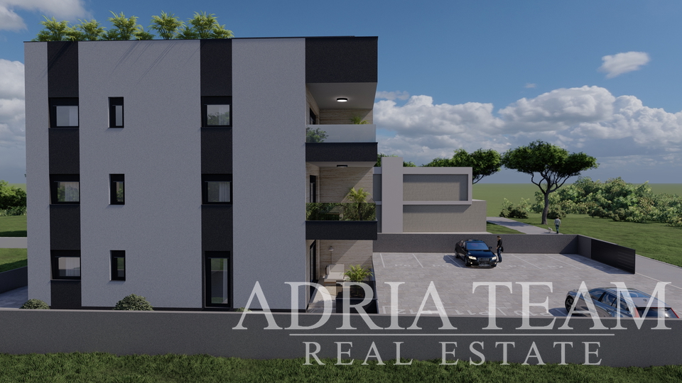 APARTMANI UDALJENI 300 m OD PLAŽE, NOVOGRADNJA, POGLED NA MORE - PRIVLAKA