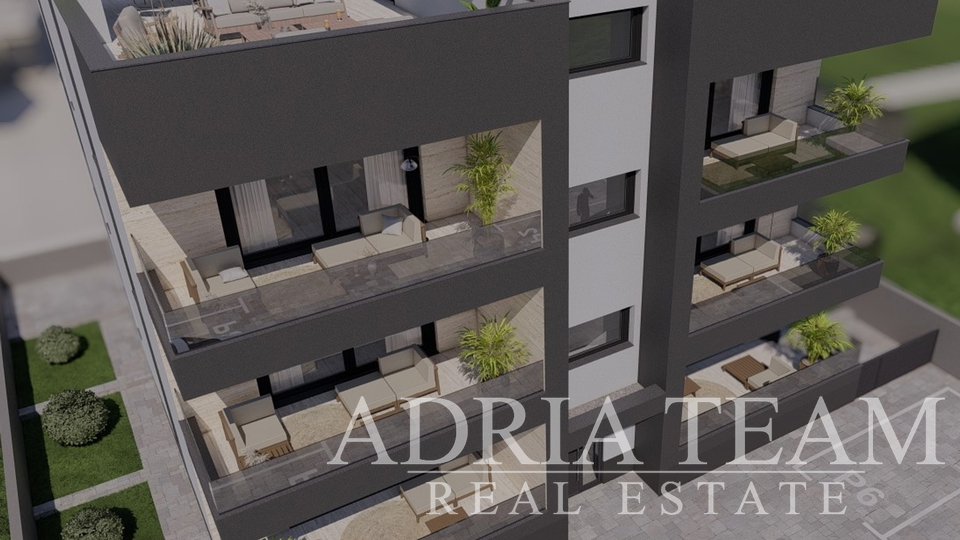 APARTMANI UDALJENI 300 m OD PLAŽE, NOVOGRADNJA, POGLED NA MORE - PRIVLAKA