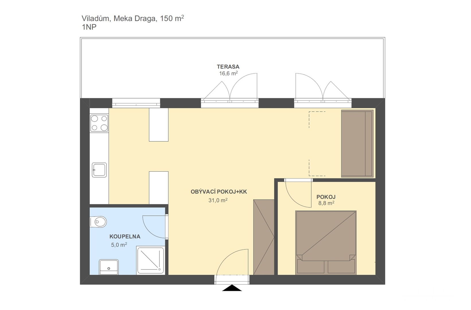 RENOVATED APARTMENT HOUSE WITH POSSIBILITY OF BUSINESS USE, FIRST LINE TO THE SEA - MEKA DRAGA