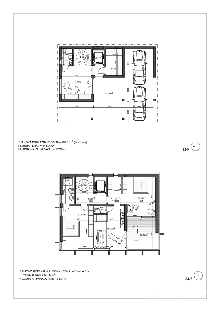 VILA U PRVOM REDU DO MORA, MODERNA ARHITEKTURA, PROSTRANA KROVNA TERASA - BRODARICA, ZADAR