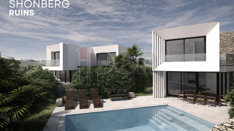 Nede&scaron;&cacute;ina&comma; gra&dstrok;evinsko zemlji&scaron;ta s projektima za izgradnju dvije ville s bazenom&excl;