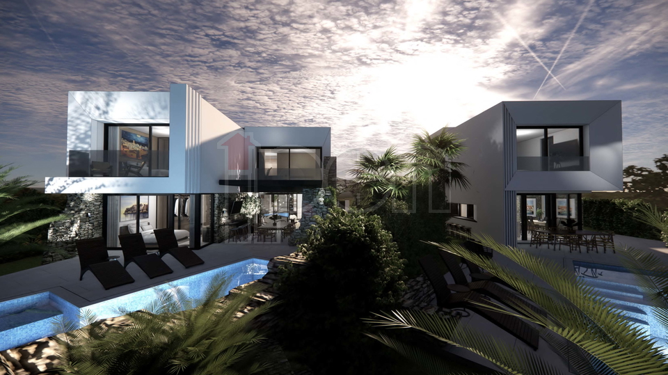 Nede&scaron;&cacute;ina&comma; gra&dstrok;evinsko zemlji&scaron;ta s projektima za izgradnju dvije ville s bazenom&excl;