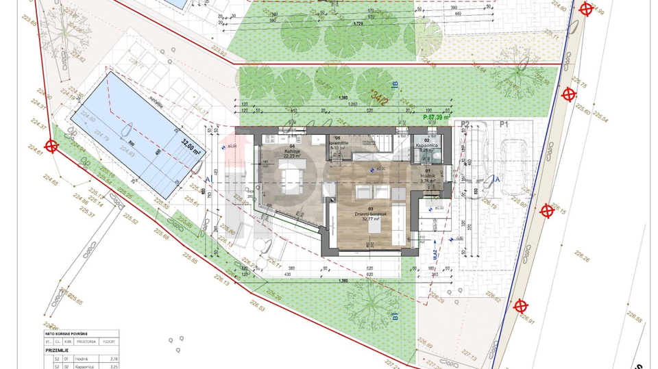 Nede&scaron;&cacute;ina&comma; gra&dstrok;evinsko zemlji&scaron;ta s projektima za izgradnju dvije ville s bazenom&comma; lokacijske dozvole&excl;