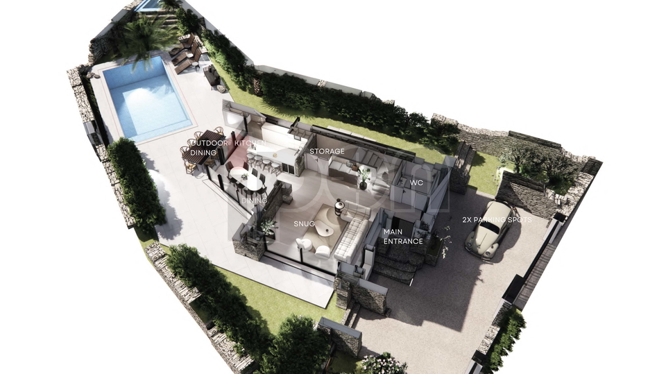 Nede&scaron;&cacute;ina&comma; gra&dstrok;evinsko zemlji&scaron;te s projektom za izgradnju ville s bazenom&excl;