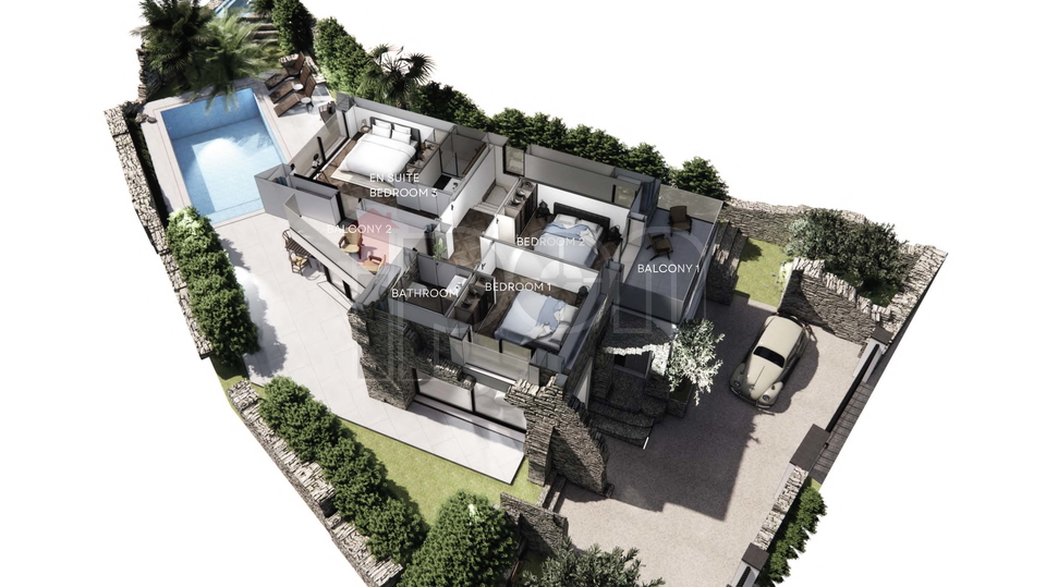 Nede&scaron;&cacute;ina&comma; gra&dstrok;evinsko zemlji&scaron;te s projektom za izgradnju ville s bazenom&excl;