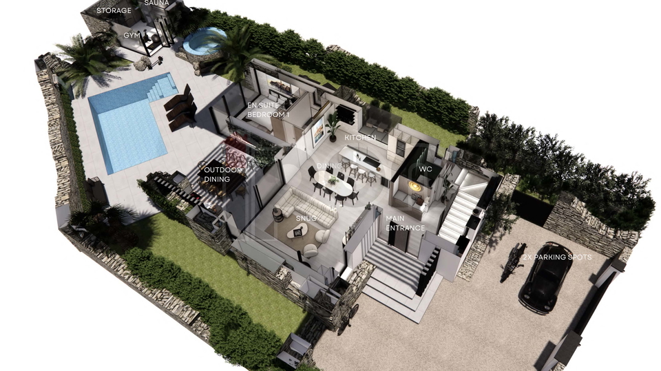 Nede&scaron;&cacute;ina&comma; gra&dstrok;evinsko zemlji&scaron;te s projektom za izgradnju ville s bazenom&excl;