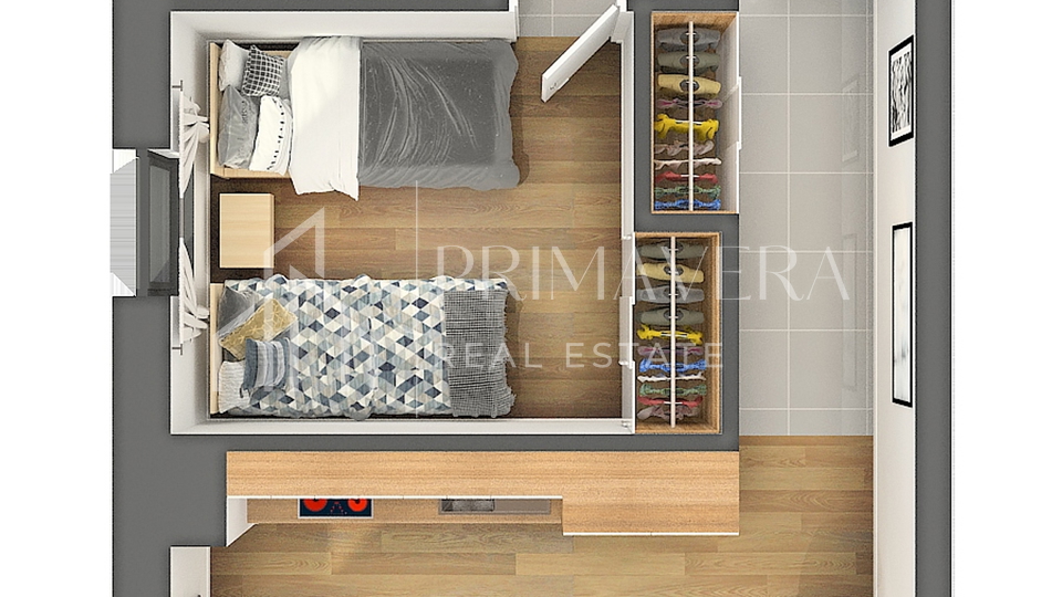 Posedarje, land with building permit - 4 apartments, swimming pool, summer kitchen, sea view