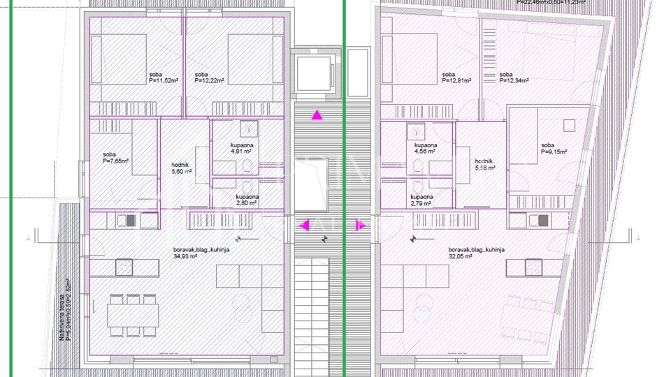 Zadar/Diklo, new building, a luxury threebedroom apartment, 1st floor, S3