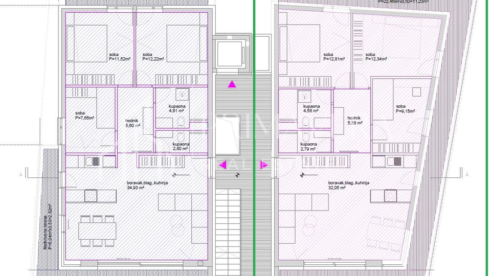 Zadar/Diklo, new building, a luxury three bedroom apartment, 1st floor, S4