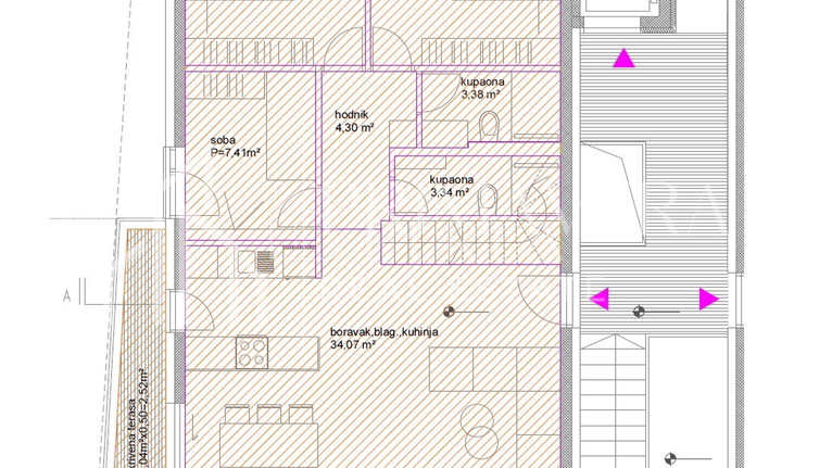 Zadar&sol;Diklo&comma; novogradnja&comma; luksuzan penthouse s krovnom terasom&comma; S6