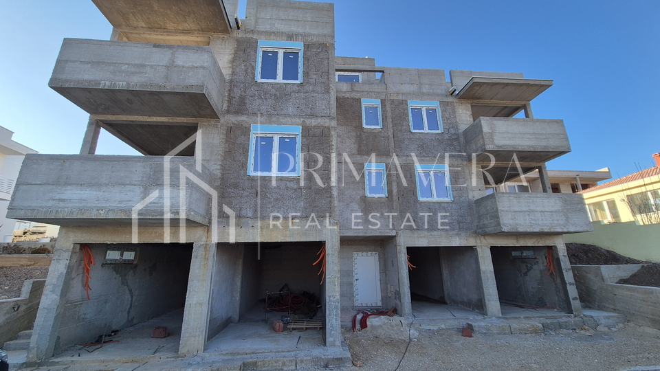 Ražanac, new building, penthouse S3, roof terrace, beautiful sea view