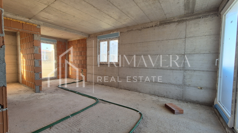 Ražanac, new building, penthouse S3, roof terrace, beautiful sea view