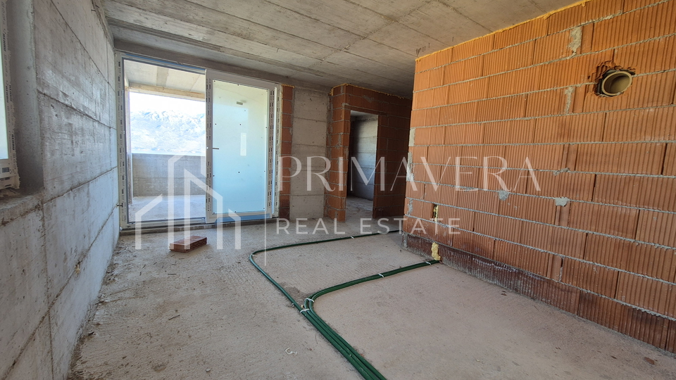 Ražanac, new building, penthouse S3, roof terrace, beautiful sea view