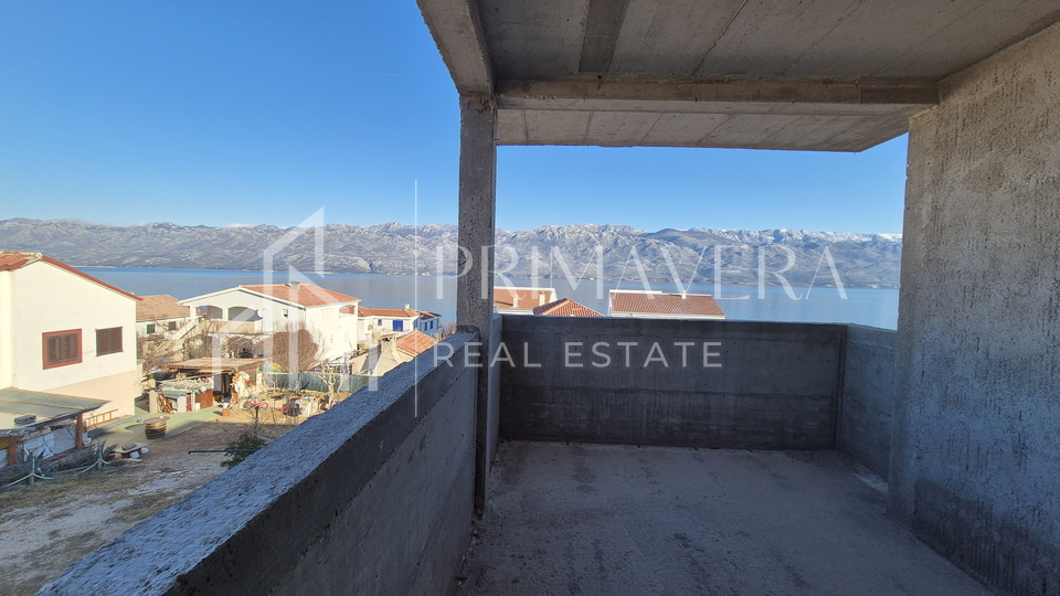 Ražanac, new building, penthouse S3, roof terrace, beautiful sea view