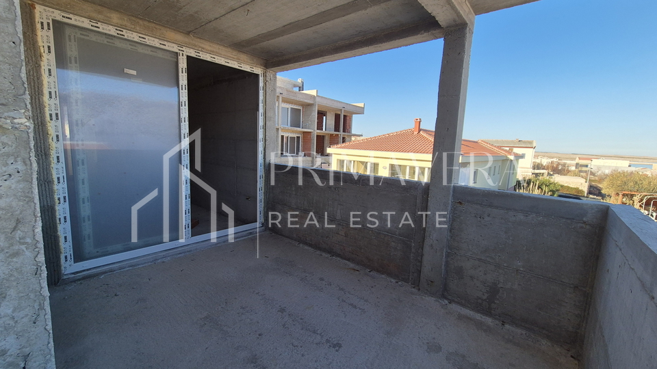 Ražanac, new building, penthouse S3, roof terrace, beautiful sea view