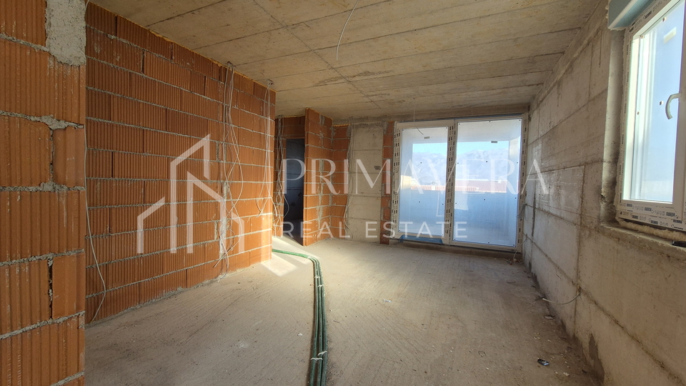 Ražanac, new building, 70m from the sea, apartment S2, garden, sea view