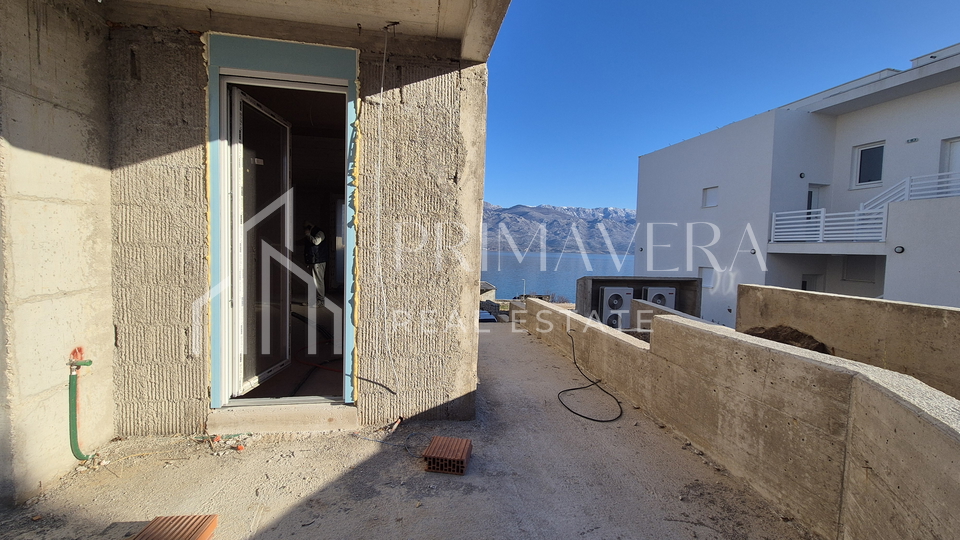 Ražanac, new building, 70m from the sea, apartment S2, garden, sea view