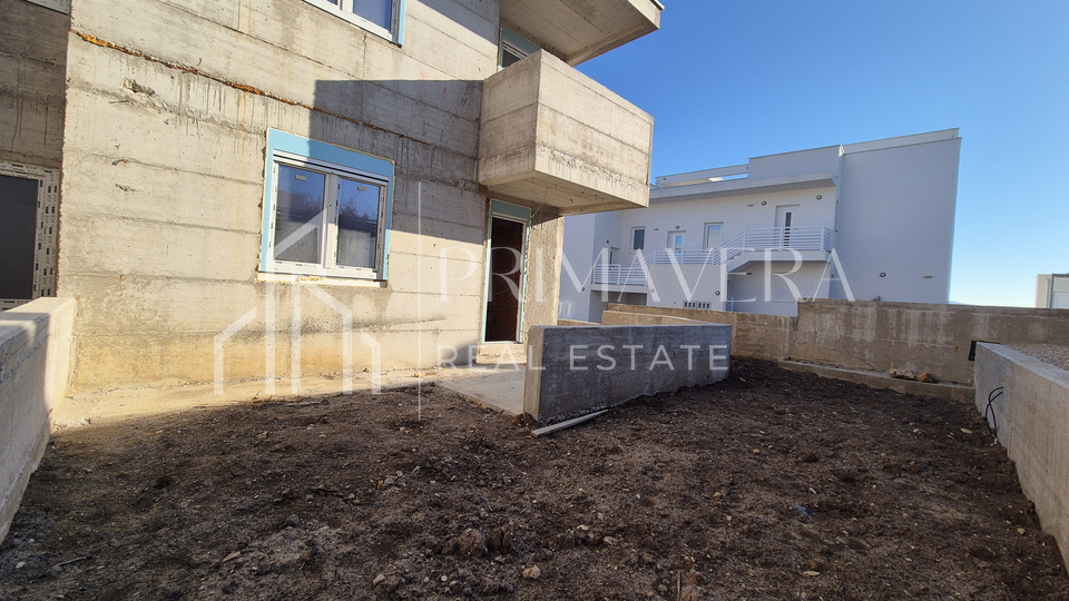 Ražanac, new building, 70m from the sea, apartment S2, garden, sea view