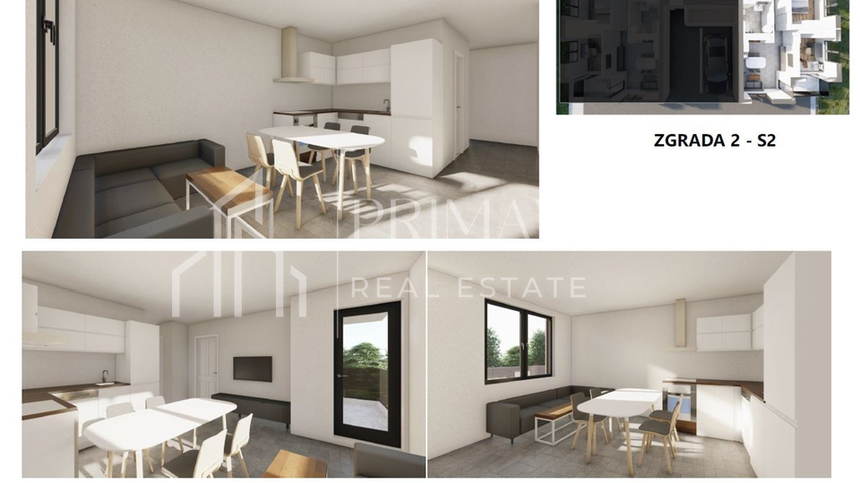 Zadar/Plovanija, new building, a two-bedroom apartment with garden, S2, 95,84 m2