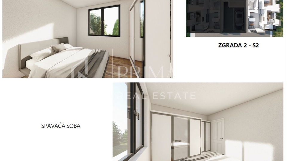 Zadar/Plovanija, new building, a two-bedroom apartment with garden, S2, 95,84 m2