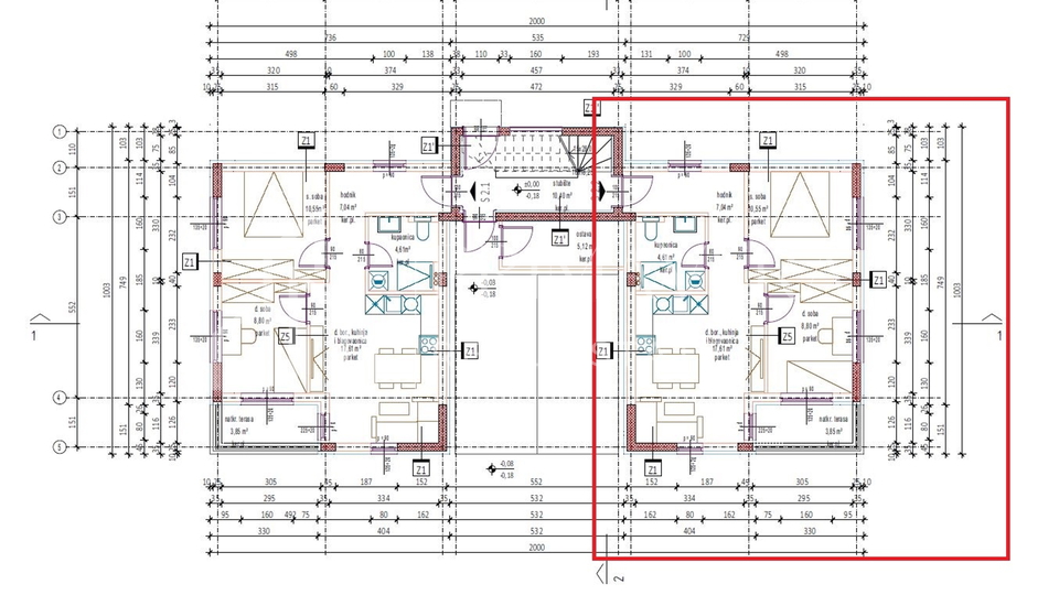 Zadar/Plovanija, new building, a two-bedroom apartment with garden, S2, 95,84 m2