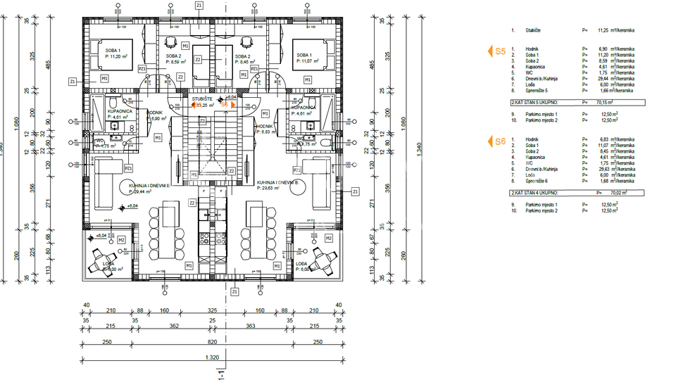 Skro&ccaron;ini&comma; dvosoban stan na 2&period; katu&comma; S6 - 73&comma;21 m2&comma; novogradnja