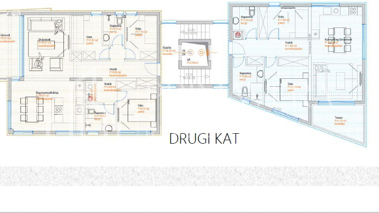 Zadar  - Belafu&zcaron;a&comma; novogradnja&comma; trosoban stan S4 s gara&zcaron;om&comma; 2&period; kat