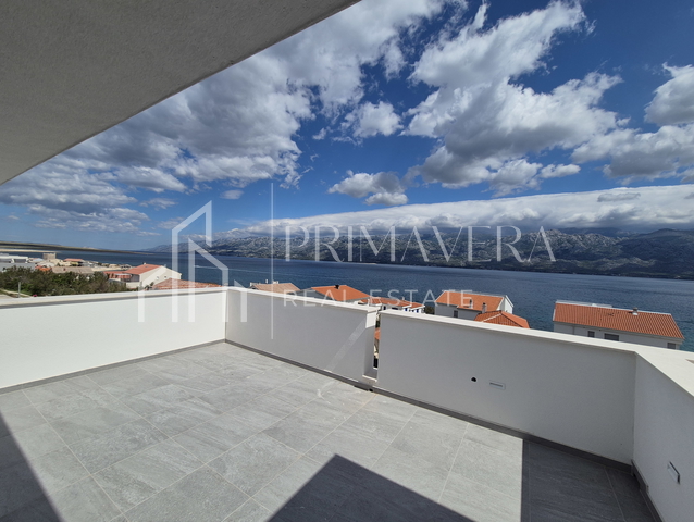 Ražanac, new building, penthouse S4, roof terrace, beautiful sea view