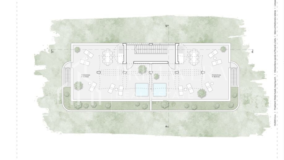 Zadar, Plovanija, penthouse with a roof terrace and a sea view, 121,83 m2