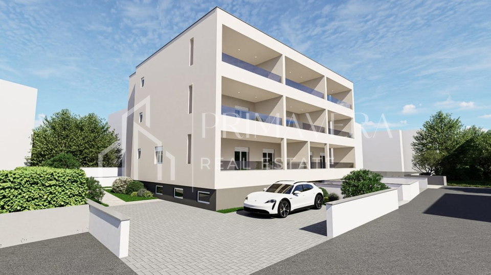 Zadar&sol;Crvene ku&cacute;e&comma; novogradnja&comma; dvosobni stan S2&comma; prizemlje&comma; vrt