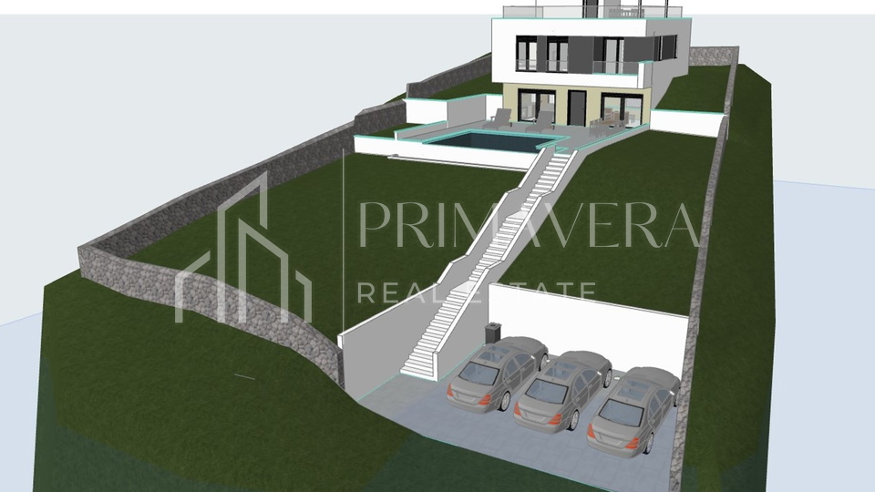 Excellent opportunity! Land with building permit for villa with swimming pool, Banj, Pašman