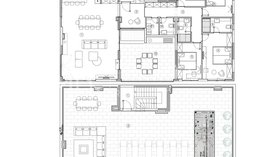 Sukošan, luxury penthouse, an exclusive project 1st row to the sea, garage, elevator, pool