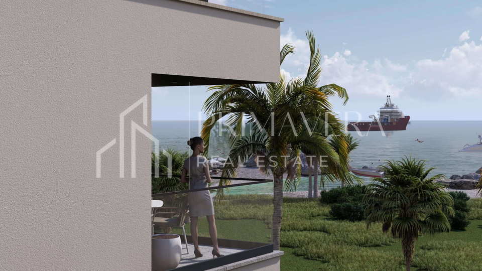 Sukošan, exclusive project 1st row to the sea, 2 bedroom apartment with a roof terrace