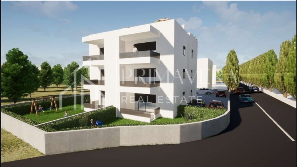 Pakoštane, new building, apartment on the ground floor with a garden, S2