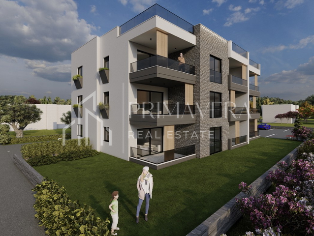 Zadar - Vidikovac, dvosoban stan s velikim vrtom u novogradnji, 80,91 m2, S3